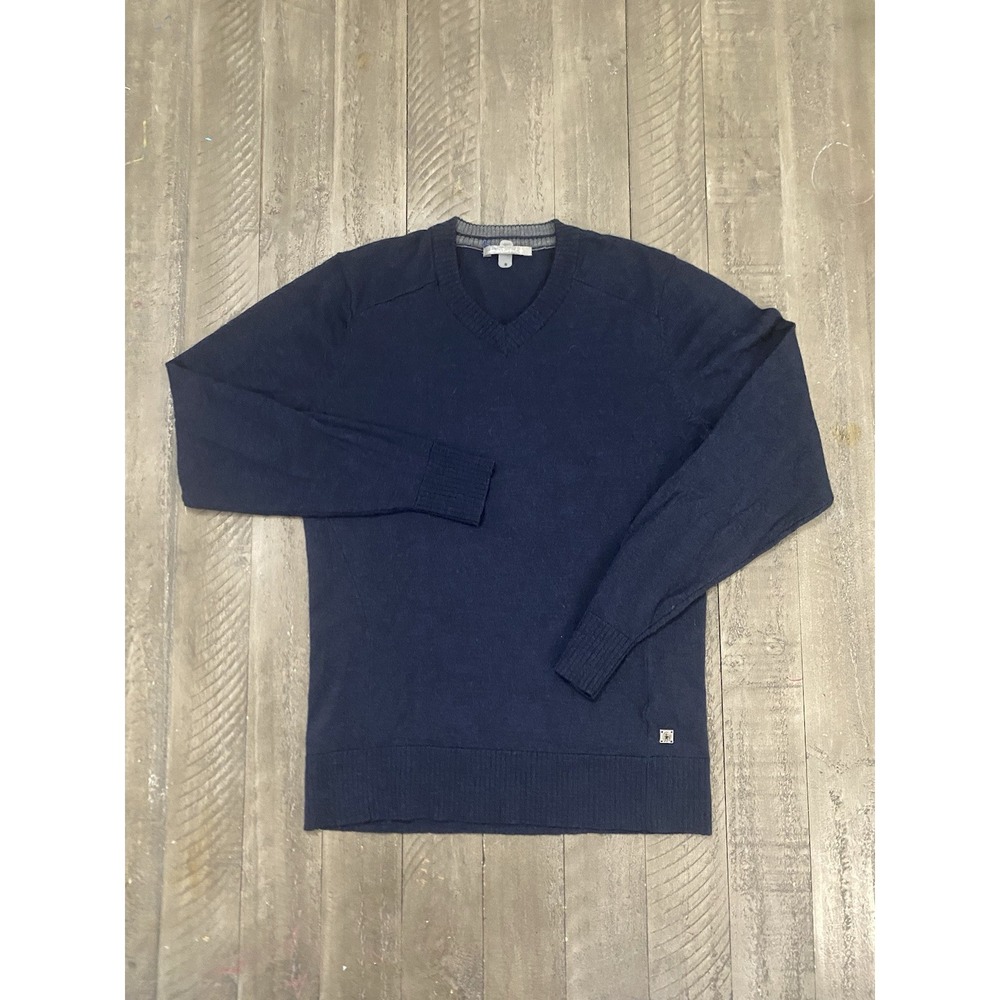 Smartwool Men‎ Kiva Ridge V-Neck Sweater Size Small Blue SR627